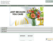 Tablet Screenshot of olivebranchflorist.net